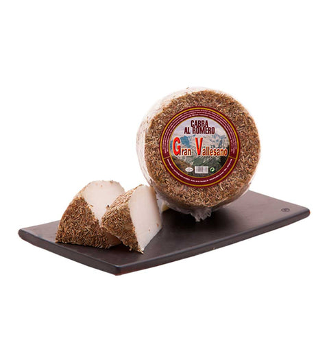 Gran Vallesano Ziegenkäse mit Rosmarin halbgereift