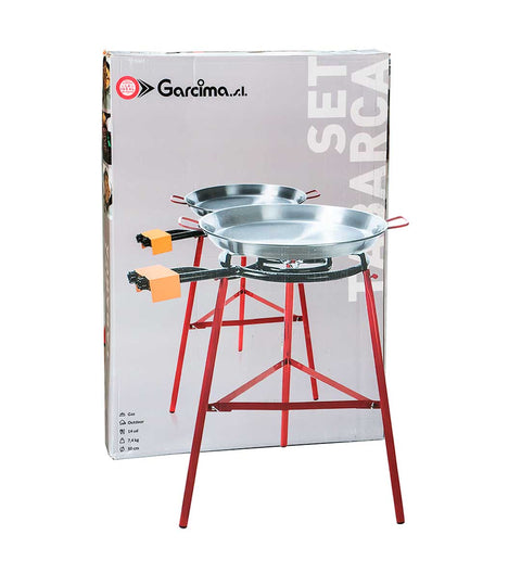 Paella set Tabarca (Pfanne 50 cm, Gestell und Gasbrenner 400)